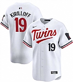 Men's Minnesota Twins #19 Alex Kirilloff White 2024 Home Limited Stitched Baseball Jersey Dzhi,baseball caps,new era cap wholesale,wholesale hats